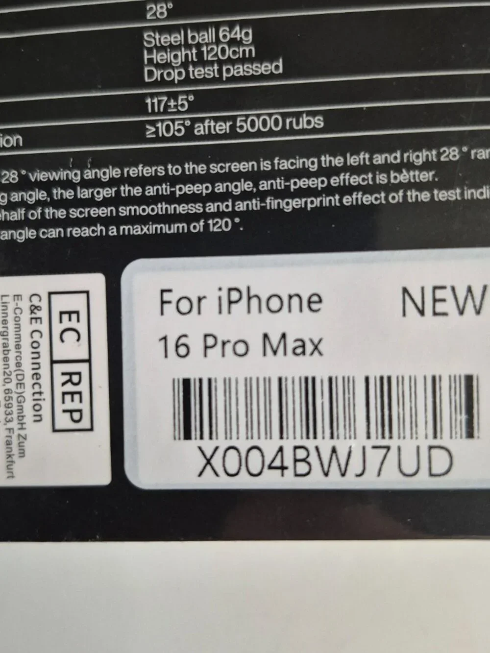 SMARTDEVIL 2PACK Privacy Screen Protector for iPhone 16 PRO MAX , New With Box